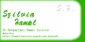 szilvia hampl business card